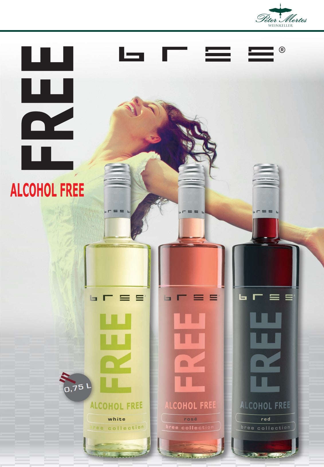 Alcohol-Free Wine (White, Red, Rose) BREE FREE by Peter Mertes - Brochure / Безалкохолно вино (бяло, червено, розе) BREE FREE от Peter Mertes - Брошура