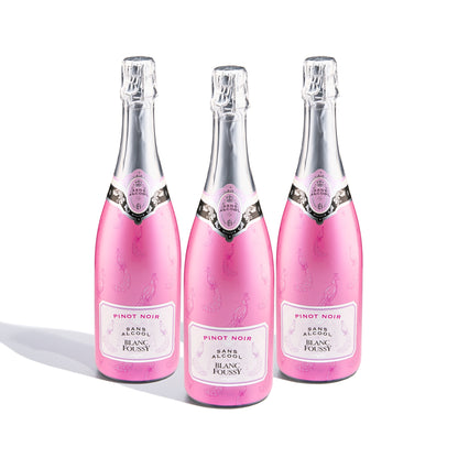 Alcohol-Free (De-alcoholized) Sparkling Rose Wine from Pinot Noir Blanc Foussy - Touraine, France - 3 bottles / Безалкохолно (деалкохолизирано) пенливо вино розе от Пино Ноар Blanc Foussy - Турен, Франция - 3 бутилки