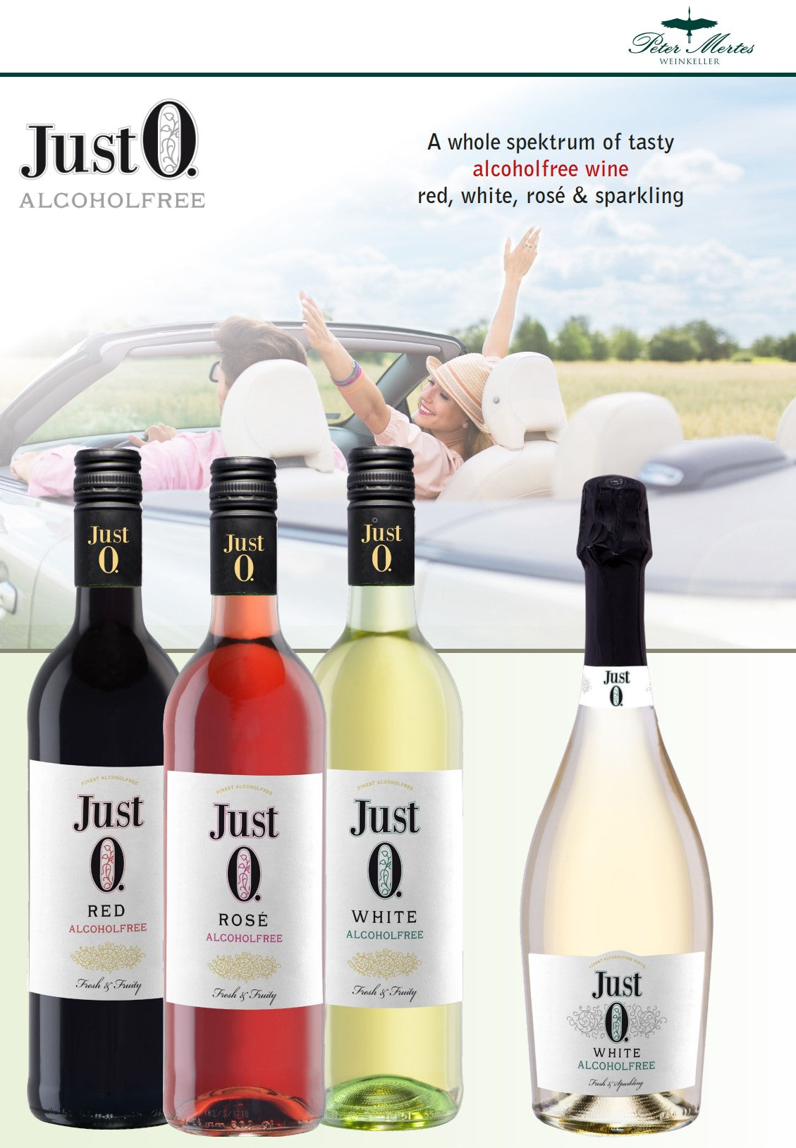 Alcohol-Free Wine (White, Red, Rose, Sparkling, Champagne) Just 0 by Peter Mertes - Brochure / Безалкохолно вино (бяло, червено, розе, пенливо, шампанско) Just 0 от Peter Mertes - Брошура